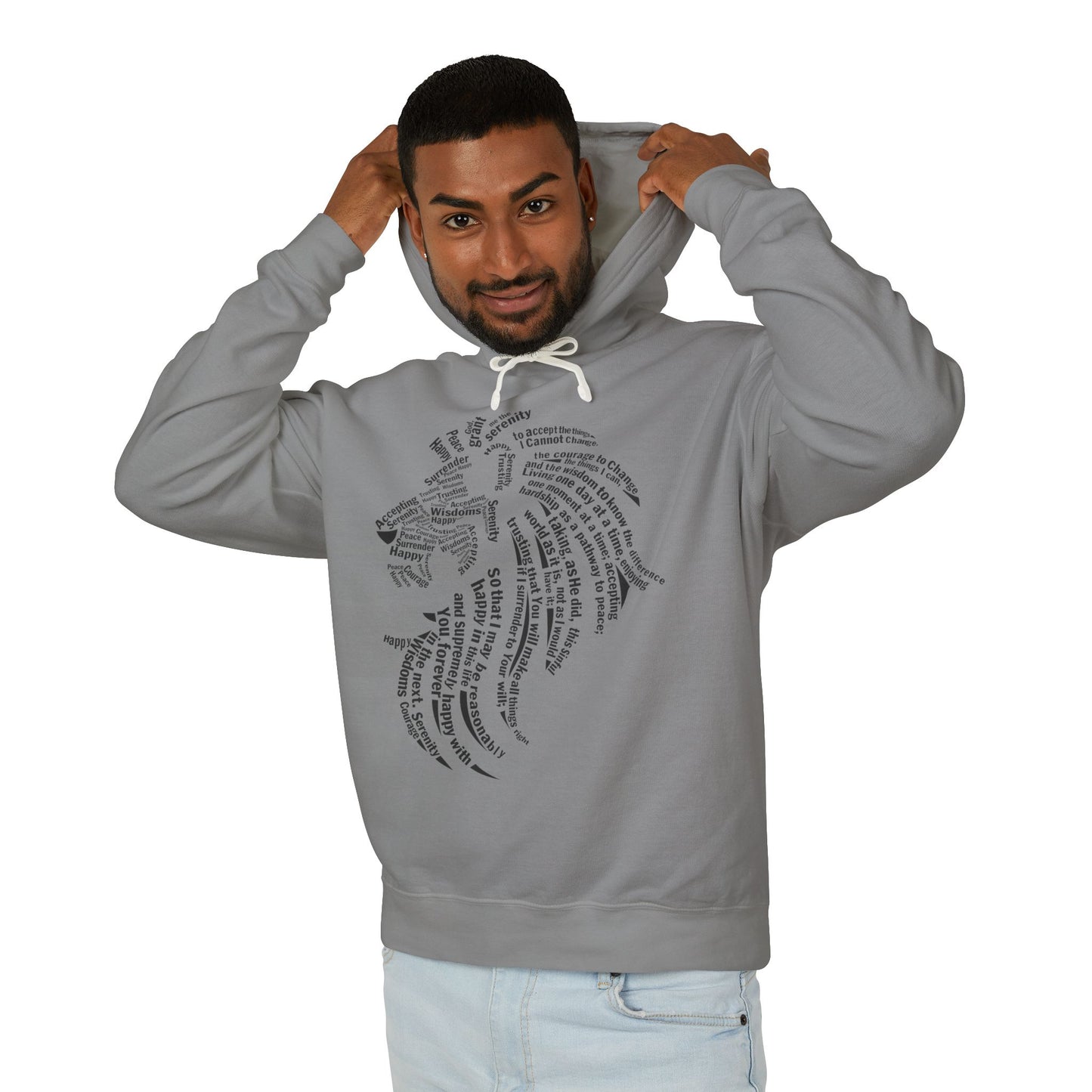 Black Lion of Peace Hoodie - Unisex Lightweight Sweatshirt