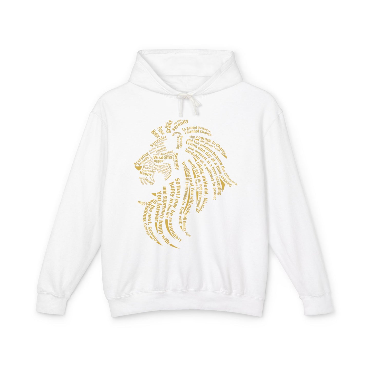 Gold Lion of Peace Hoodie | Unisex Lightweight Hooded Sweatshirt
