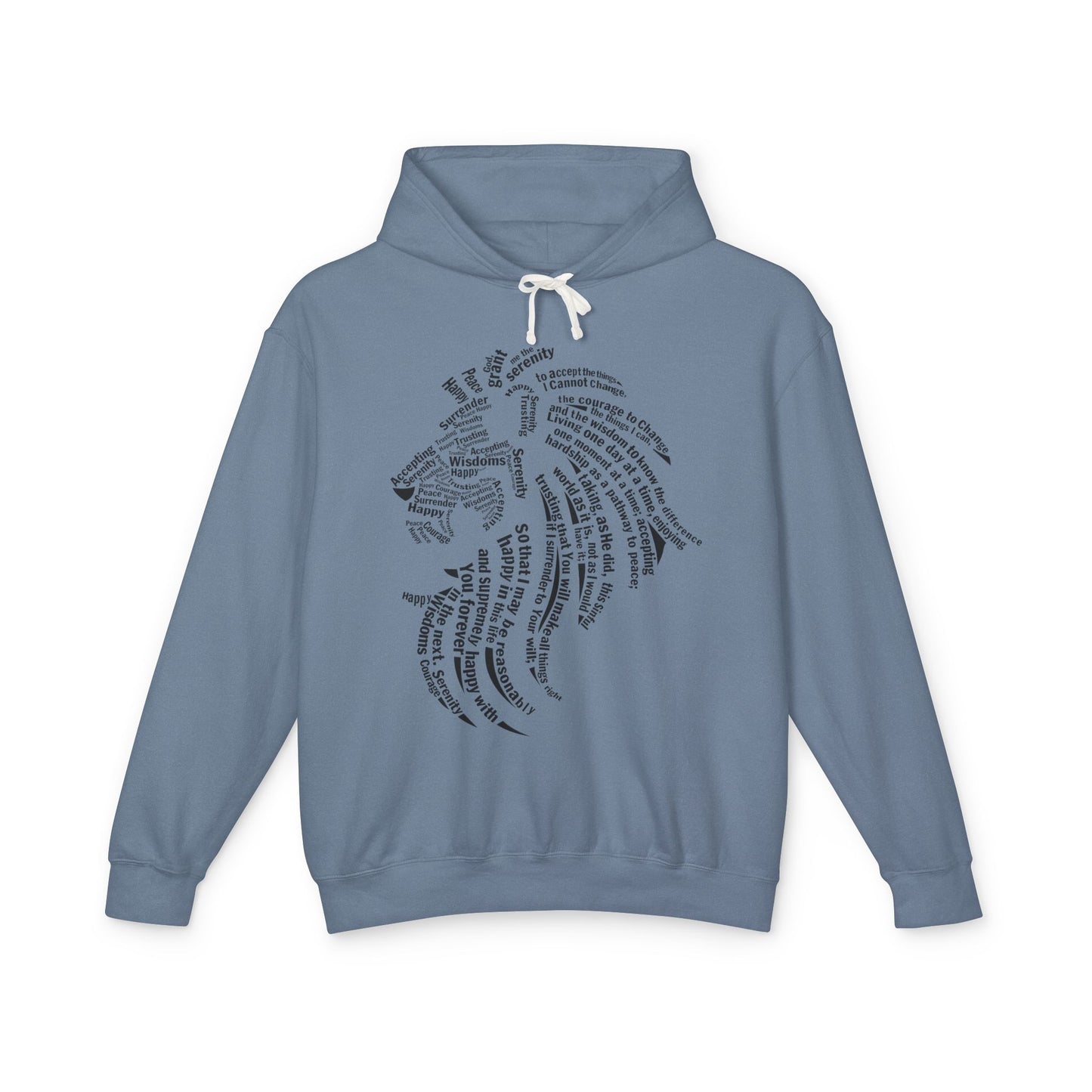 Black Lion of Peace Hoodie - Unisex Lightweight Sweatshirt