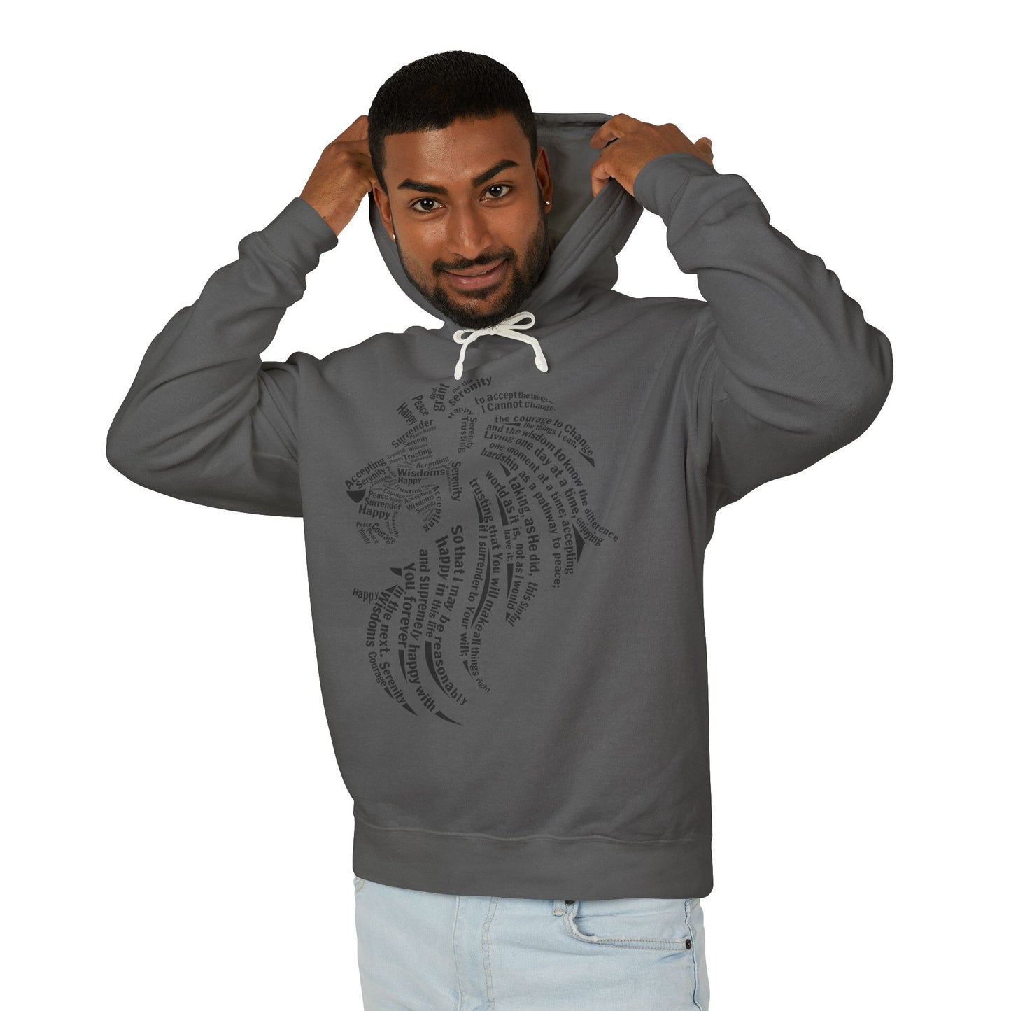 Black Lion of Peace Hoodie - Unisex Lightweight Sweatshirt
