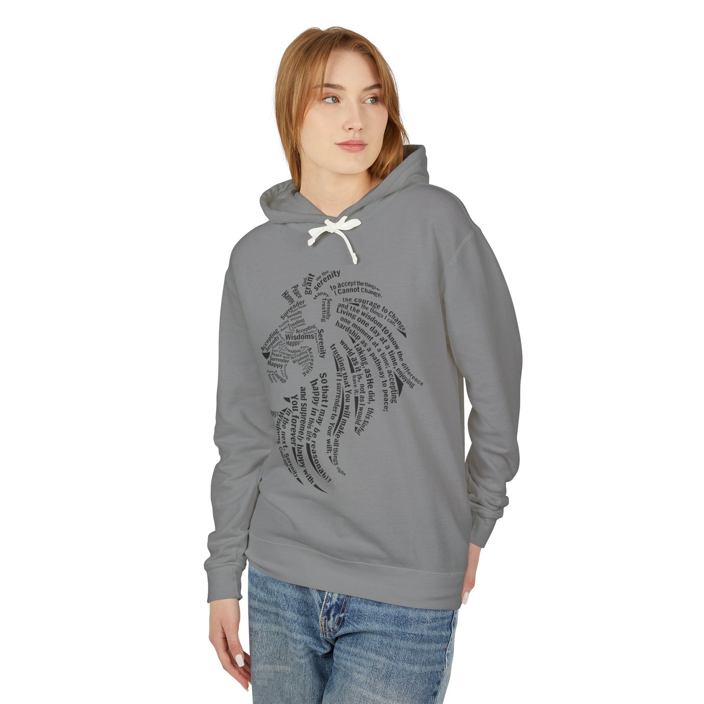 Black Lion of Peace Hoodie - Unisex Lightweight Sweatshirt