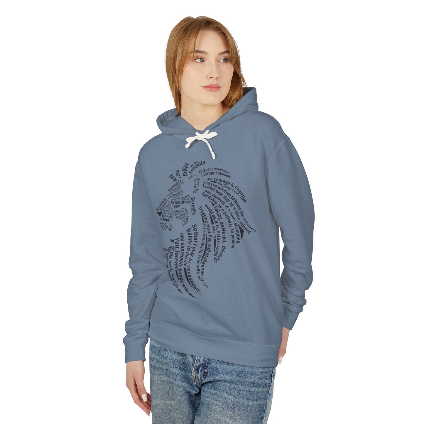 Black Lion of Peace Hoodie - Unisex Lightweight Sweatshirt